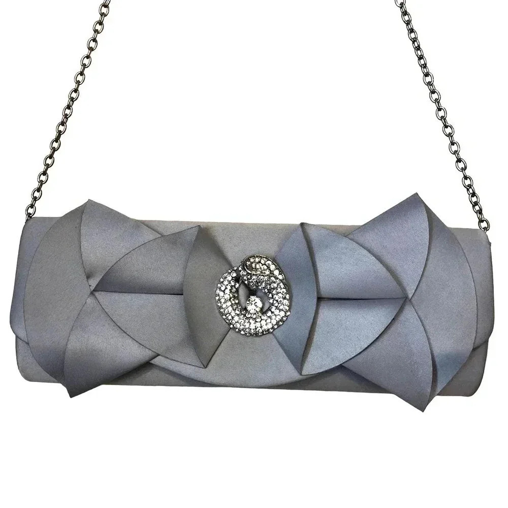 VTG Y2K Lulu Townsend Silver Gray Formal Purse Crossbody bag Special Occasion
